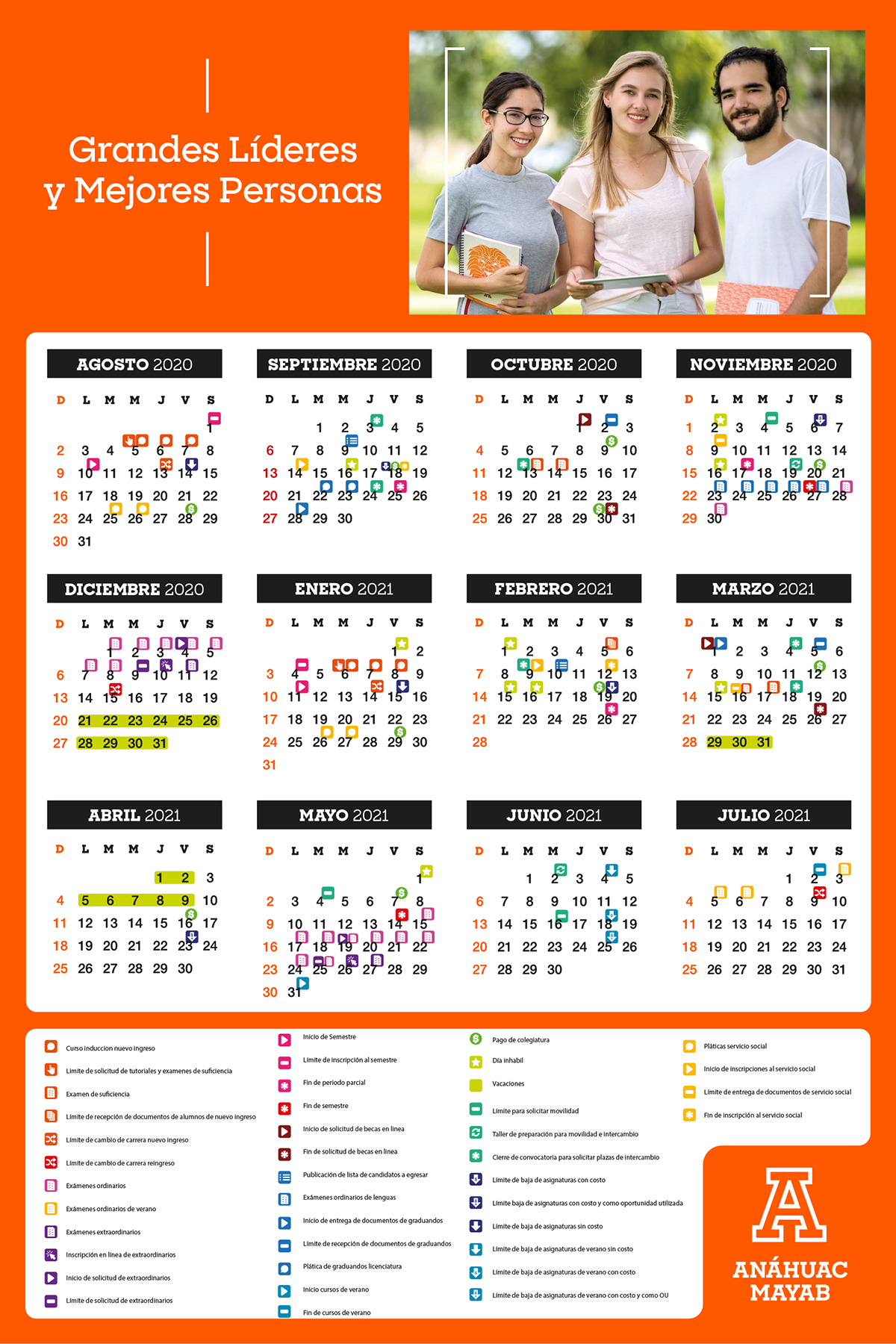 Calendario Escolar 2023 Anahuac IMAGESEE